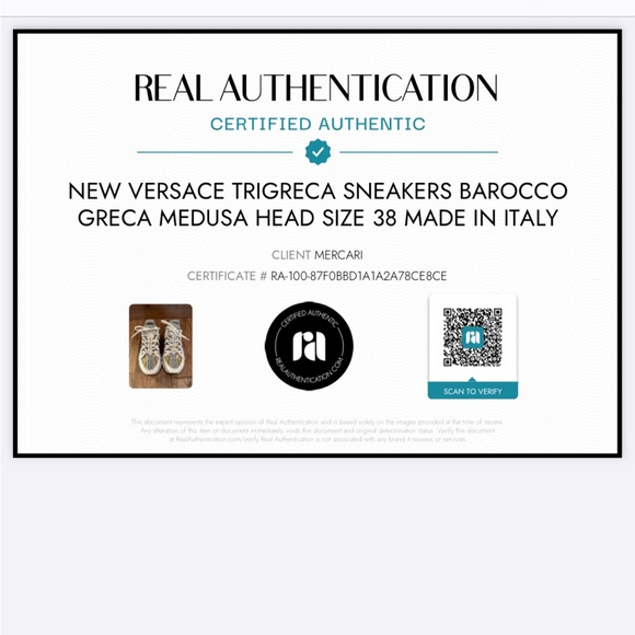 New Versace Trigreca Sneakers Size 38 Made in Italy Barocco Print - Picture 10 of 11